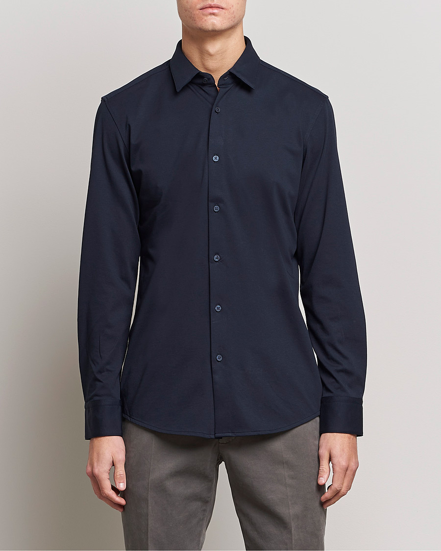 Uomini | Camicie | BOSS BLACK | Hank 4-Way Stretch Shirt Dark Blue