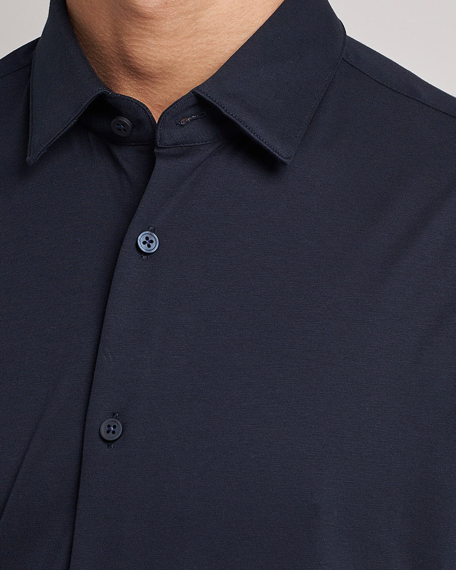 Uomini | Camicie | BOSS BLACK | Hank 4-Way Stretch Shirt Dark Blue