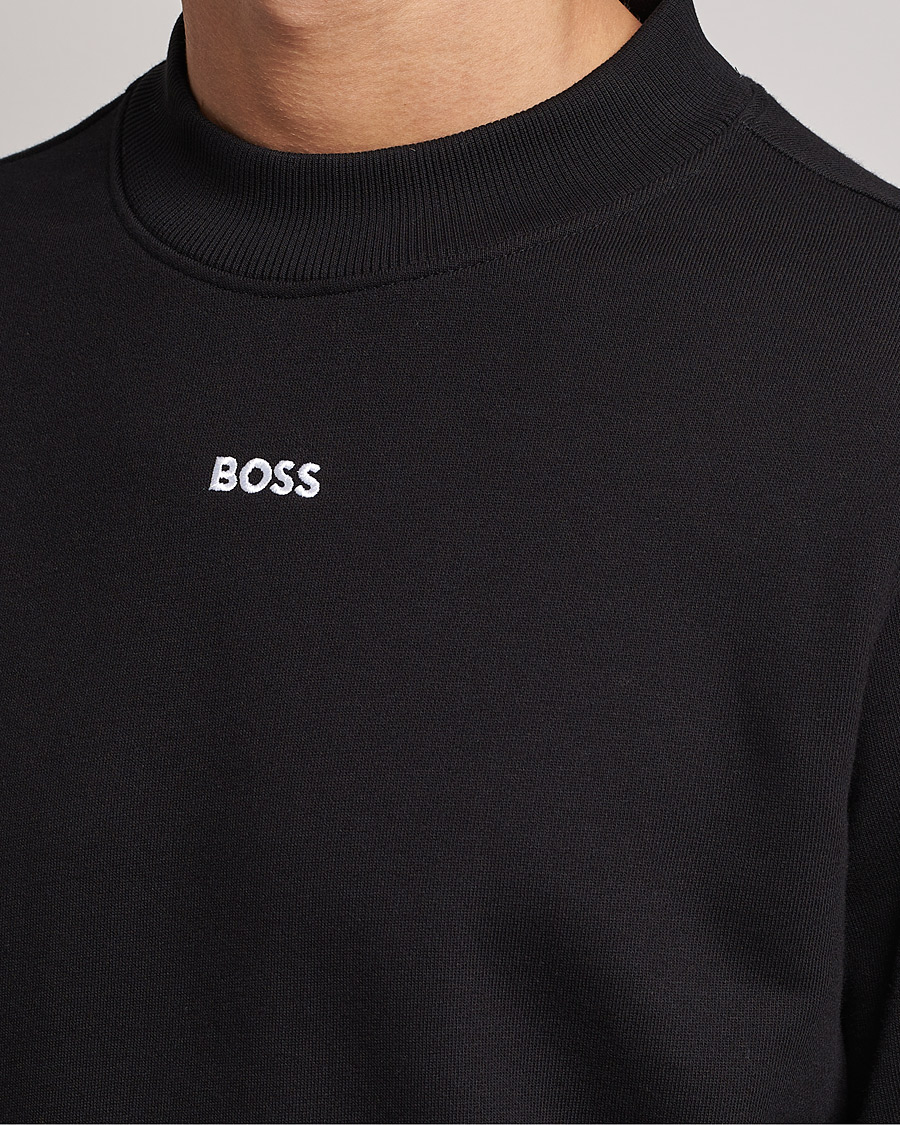Uomini | Maglieria | BOSS GREEN | Salbock Center Logo Sweatshirt Black