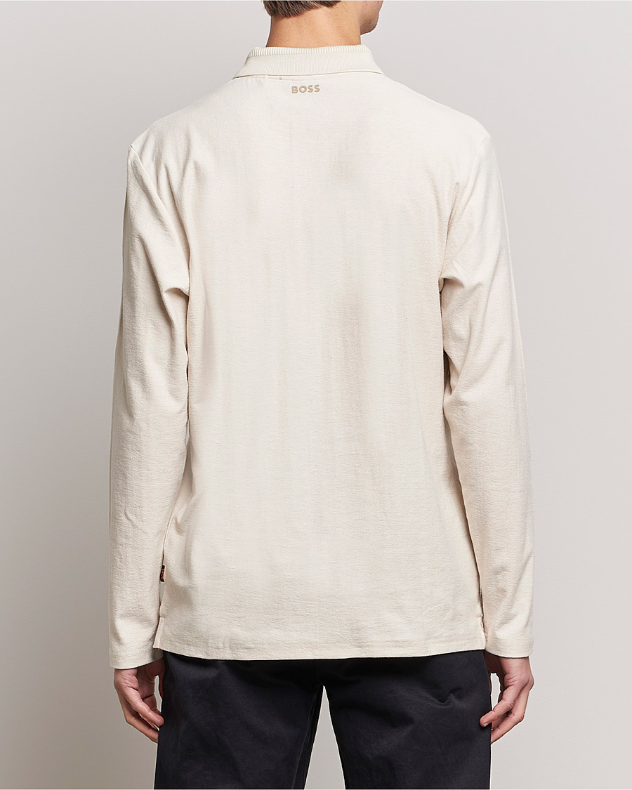 Uomini | Maglieria | BOSS ORANGE | Pecollege Knitted Polo Open White