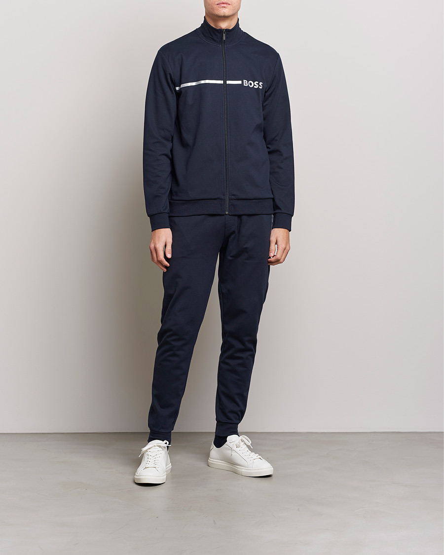Uomini | Maglieria | BOSS BLACK | Tracksuit Jacket Dark Blue