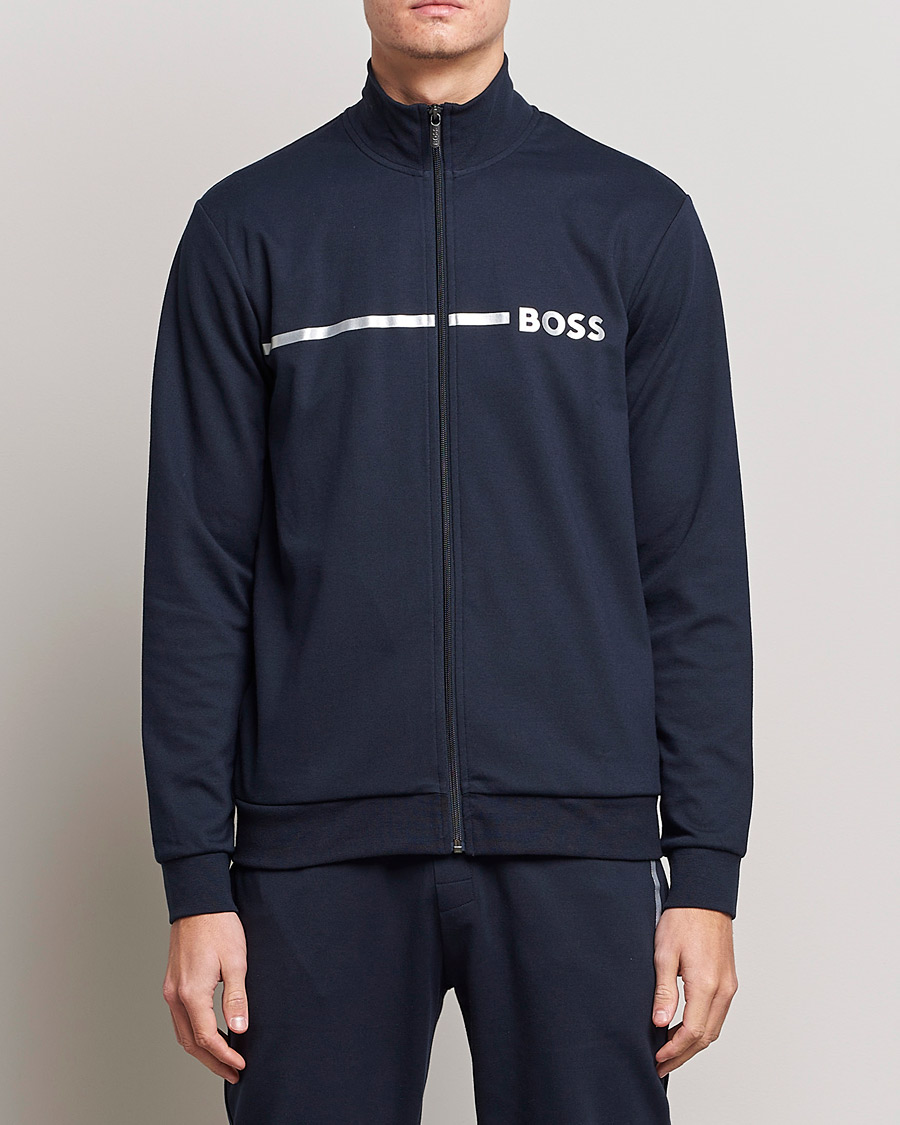 Uomini | Maglieria | BOSS BLACK | Tracksuit Jacket Dark Blue