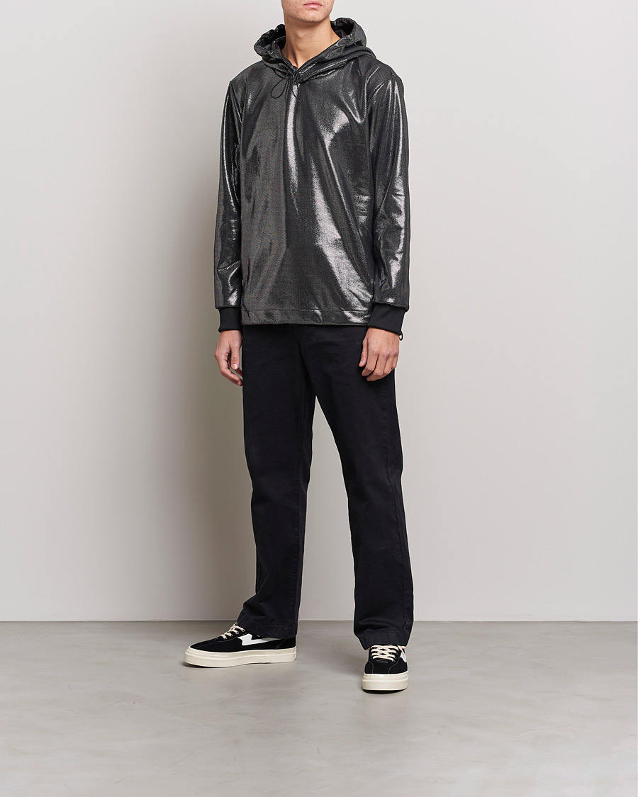 Uomini | Maglieria | HUGO | Descolar Shiny Hoodie Black