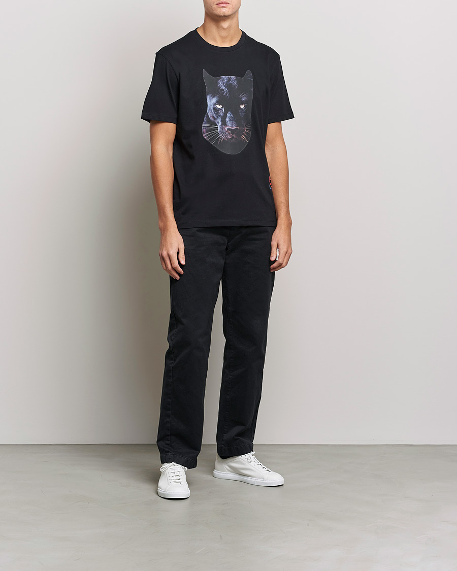 Uomini | T-shirt | HUGO | Deetah Logo Crew Neck T-Shirt Black