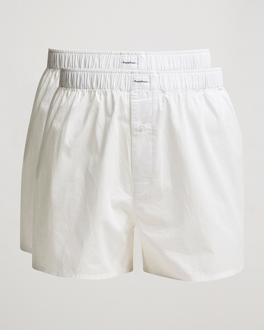 Uomini | Biancheria intima | Bread & Boxers | 2-Pack Boxer Shorts White