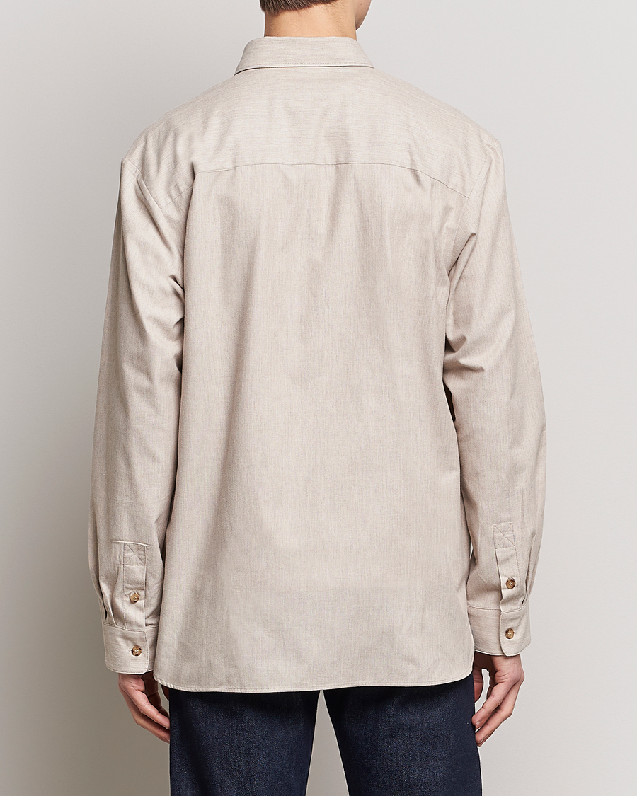 Uomini | Camicie | A.P.C. | Marlo Flannel Shirt Heather Beige