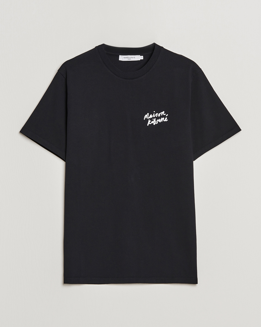 Uomini | T-shirt | Maison Kitsuné | Mini Handwriting T-Shirt Black