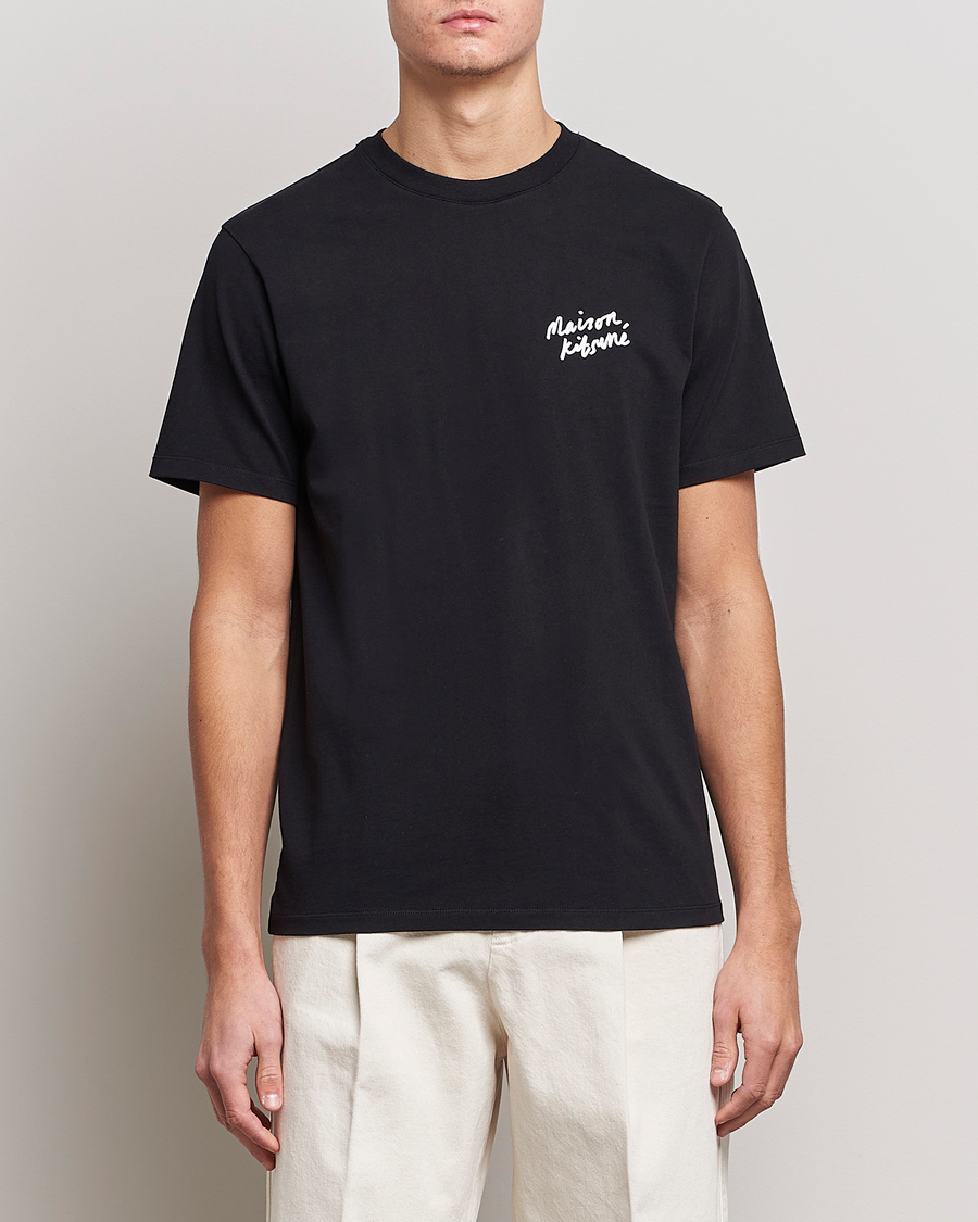 Uomini | T-shirt | Maison Kitsuné | Mini Handwriting T-Shirt Black