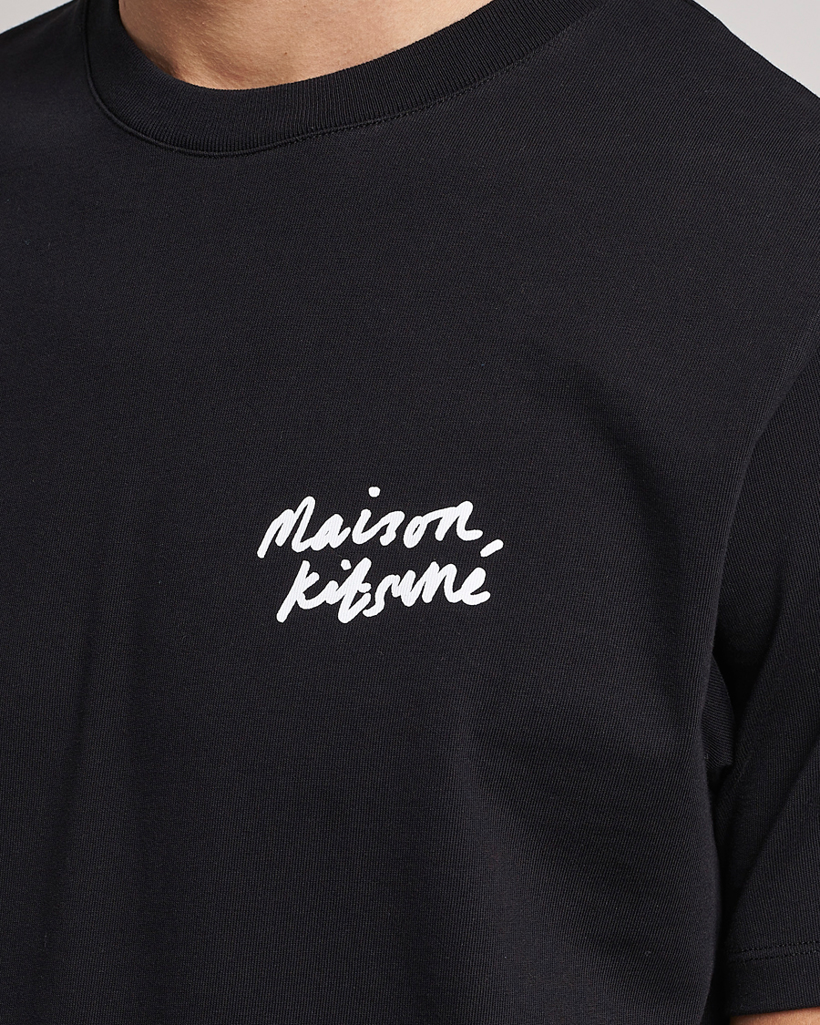 Uomini | T-shirt | Maison Kitsuné | Mini Handwriting T-Shirt Black