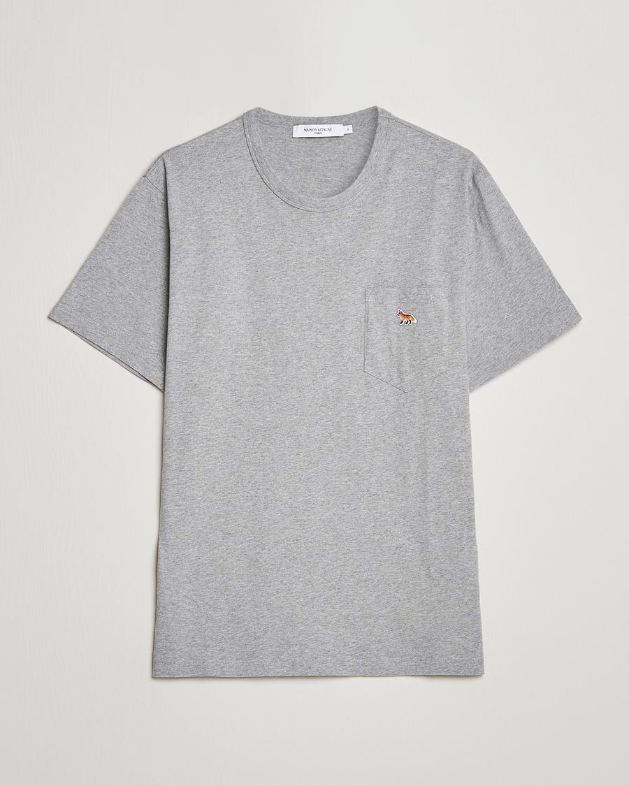 Uomini | T-shirt | Maison Kitsuné | Baby Fox Patch Tee Light Grey