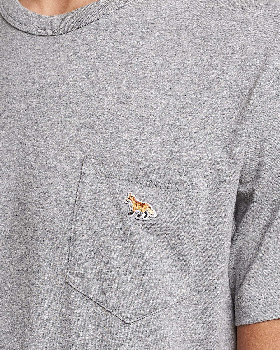 Uomini | T-shirt | Maison Kitsuné | Baby Fox Patch Tee Light Grey