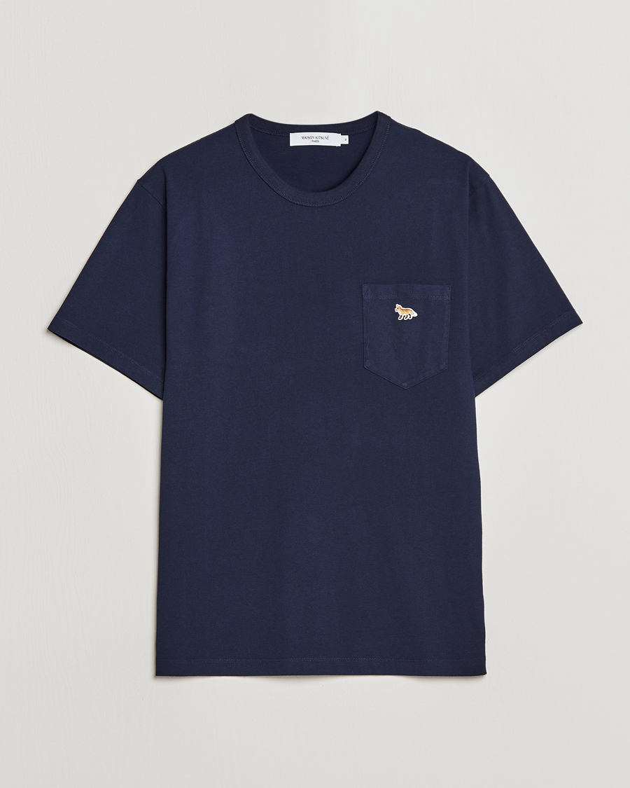 Uomini | T-shirt | Maison Kitsuné | Baby Fox Patch Tee Navy
