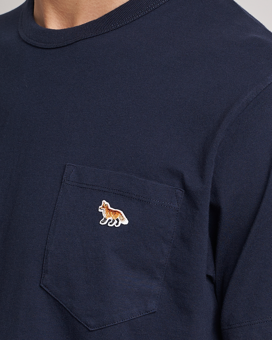 Uomini | T-shirt | Maison Kitsuné | Baby Fox Patch Tee Navy