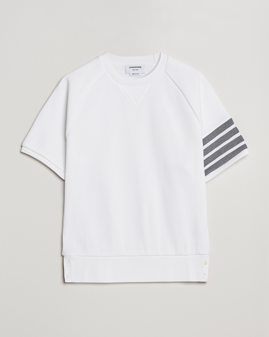 Uomini | T-shirt | Thom Browne | Short Sleeve Sweatshirt White