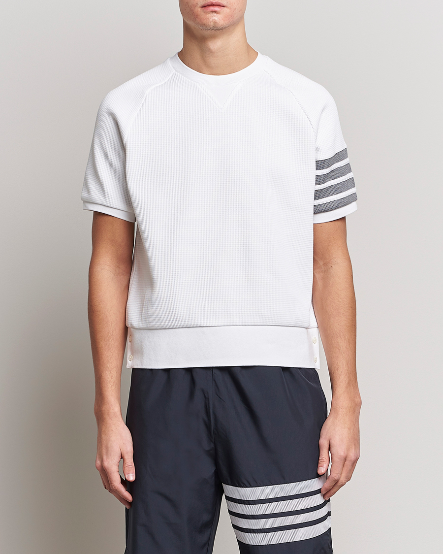 Uomini | T-shirt | Thom Browne | Short Sleeve Sweatshirt White