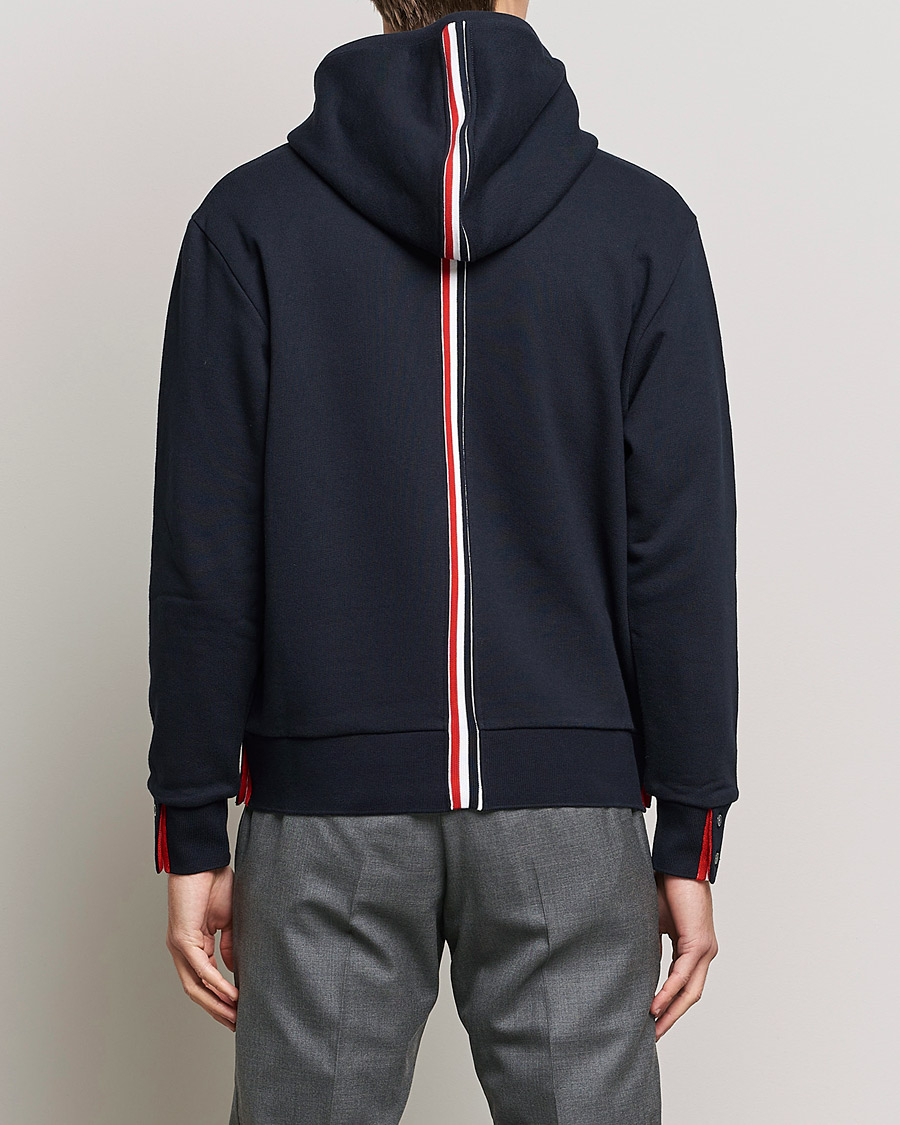 Uomini | Maglieria | Thom Browne | Center Back Full Zip Hoodie Navy
