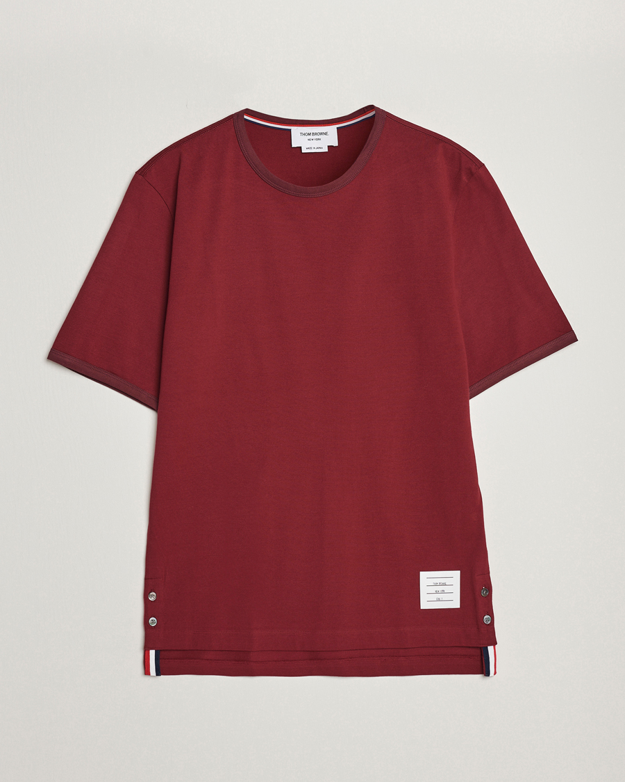 Uomini | T-shirt | Thom Browne | Jersey T-Shirt Burgundy