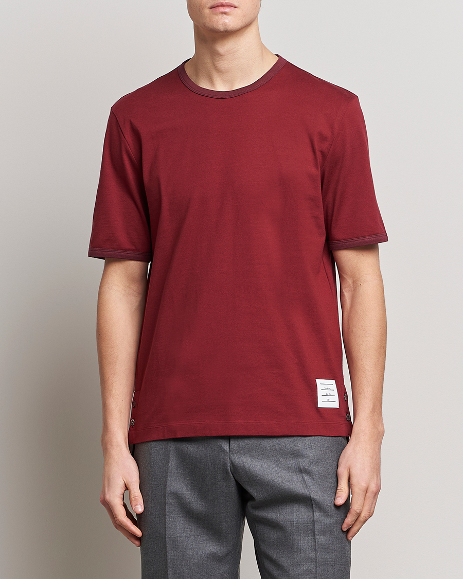 Uomini | T-shirt | Thom Browne | Jersey T-Shirt Burgundy