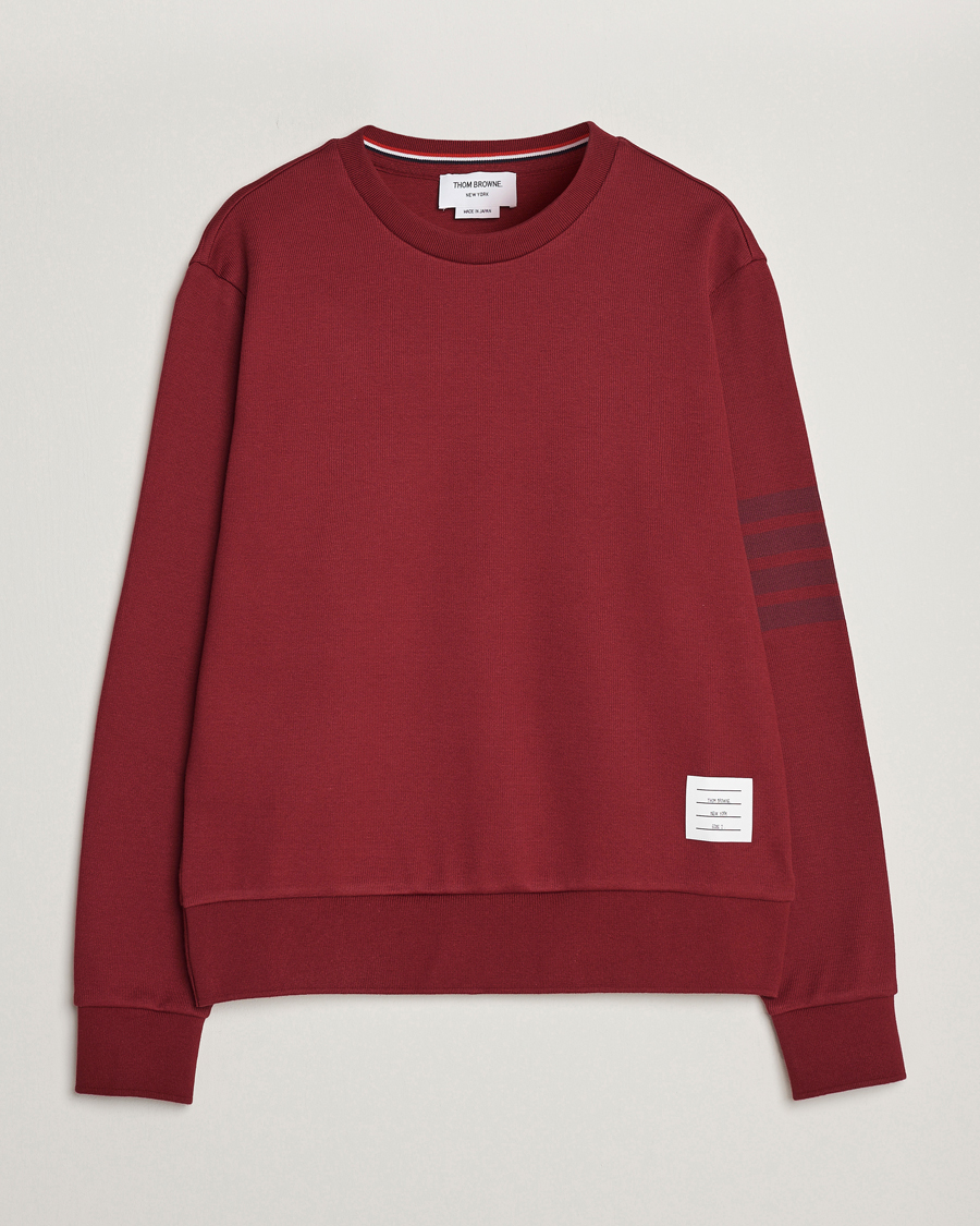 Uomini | Maglieria | Thom Browne | Tonal 4 Bar Sweatshirt Burgundy