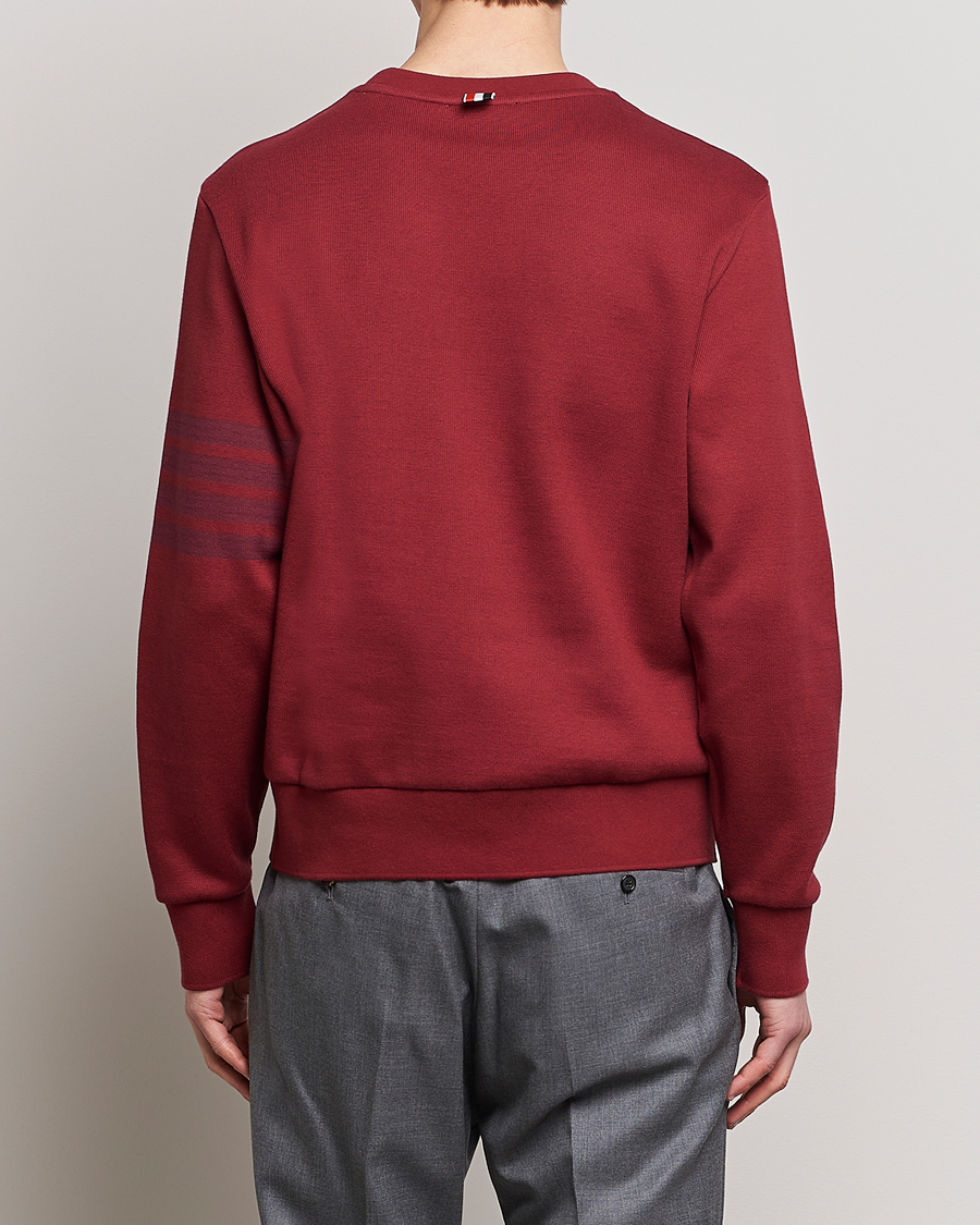Uomini | Maglieria | Thom Browne | Tonal 4 Bar Sweatshirt Burgundy