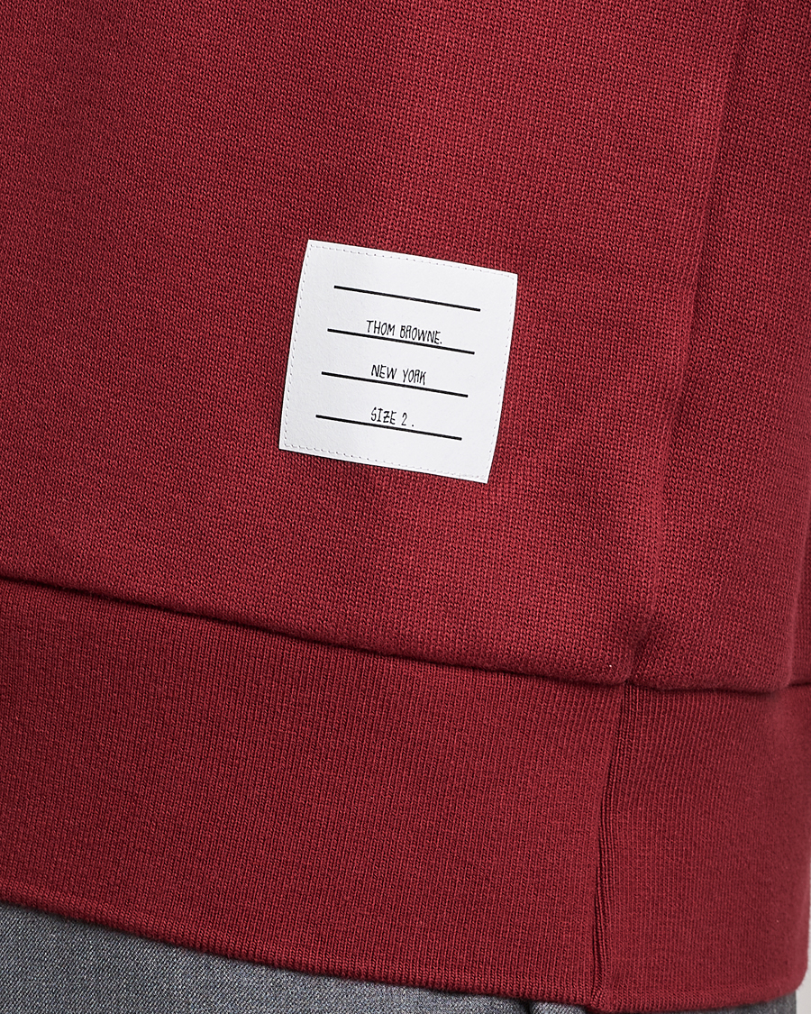 Uomini | Maglieria | Thom Browne | Tonal 4 Bar Sweatshirt Burgundy