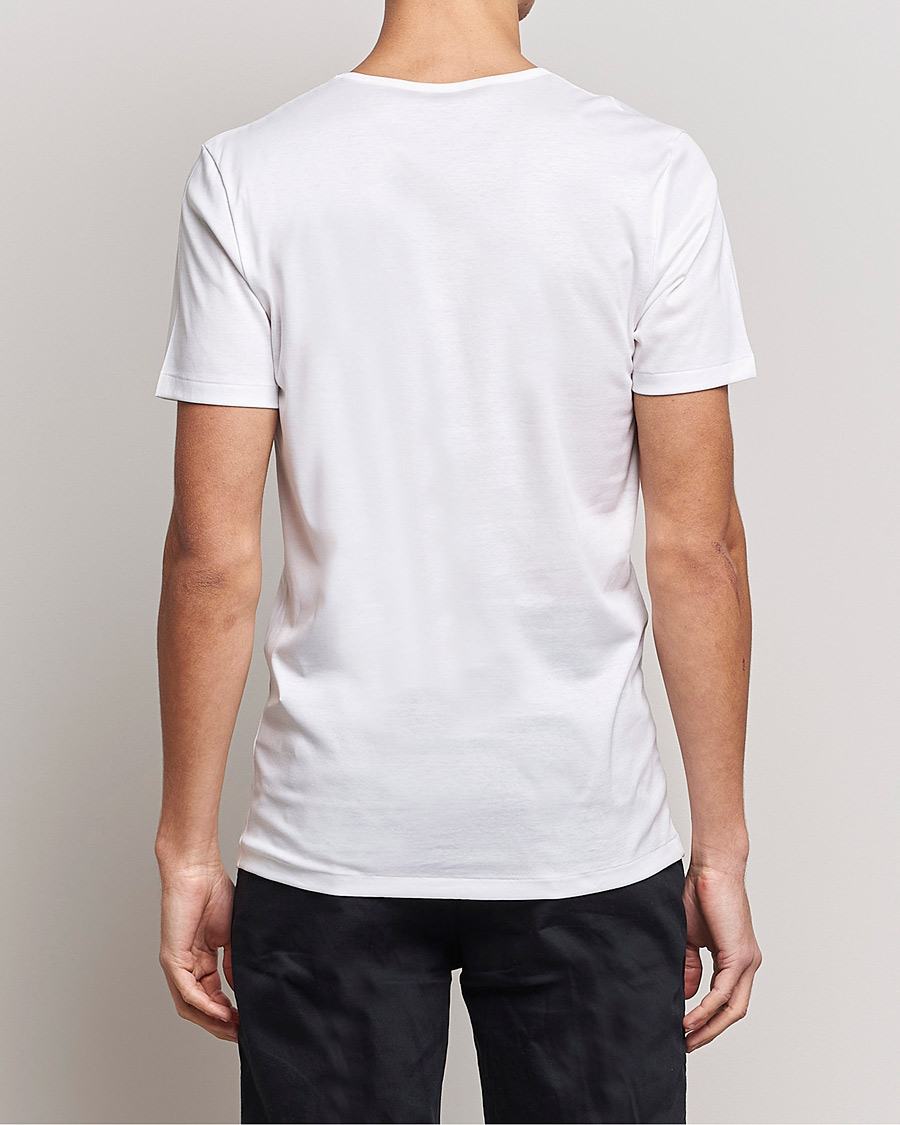 Uomini | T-shirt | Zimmerli of Switzerland | Sea Island Cotton Crew Neck T-Shirt White