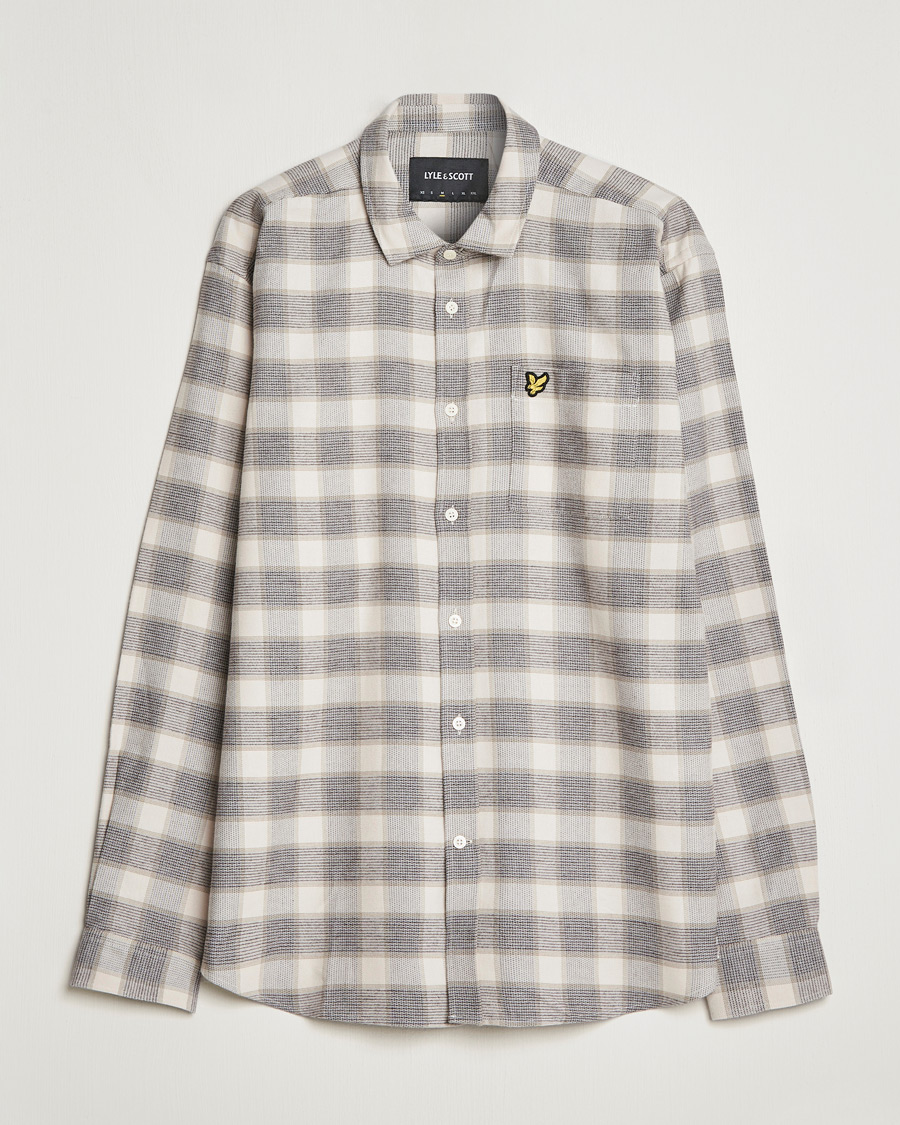 Uomini | Camicie | Lyle & Scott | Checked Cotton Shirt Taupe