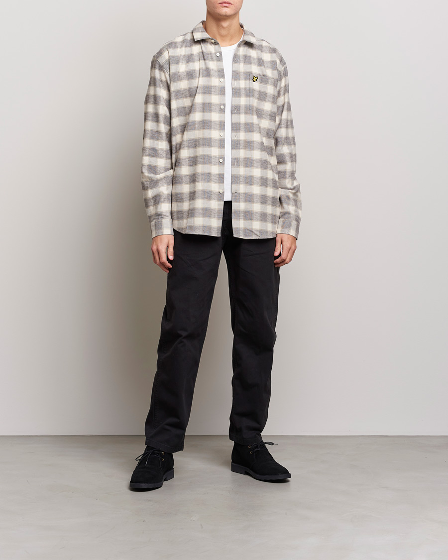 Uomini | Camicie | Lyle & Scott | Checked Cotton Shirt Taupe