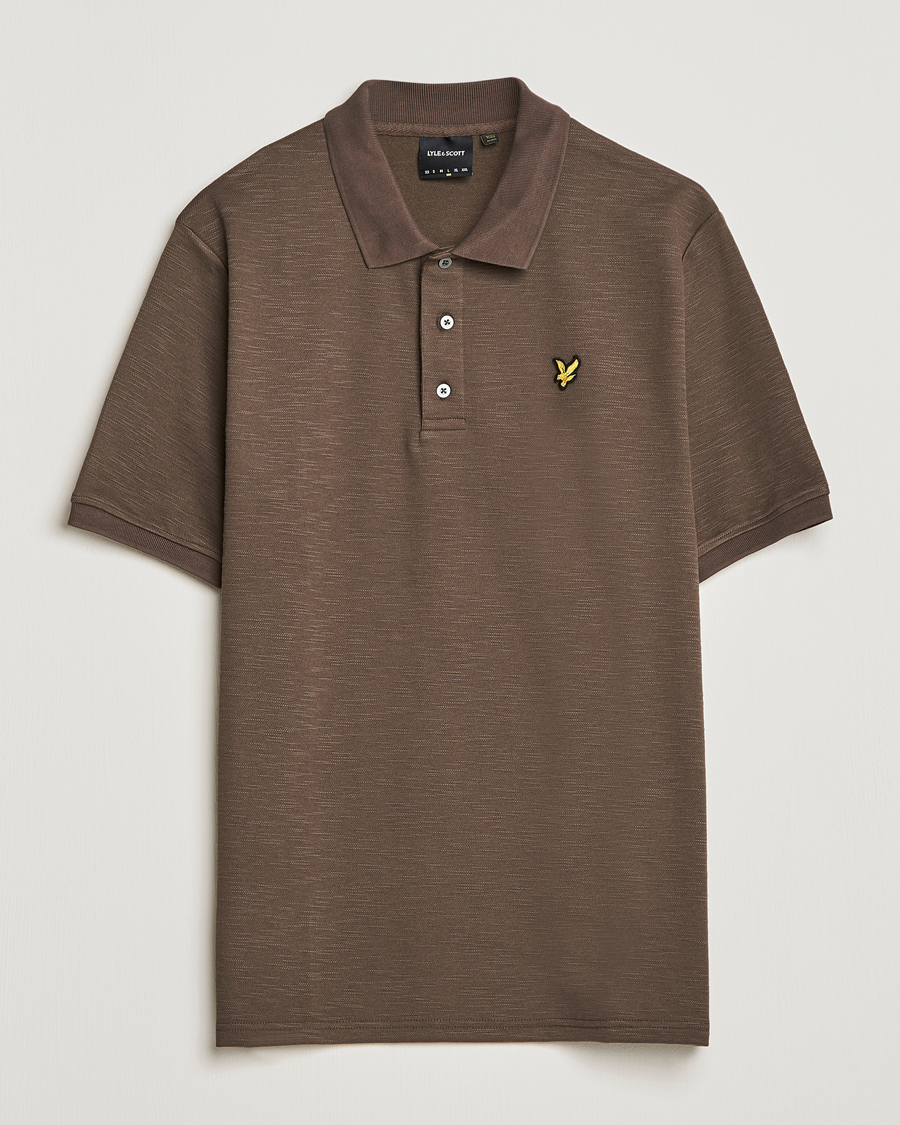 Uomini | Polo | Lyle & Scott | Chunky Slub Pique Polo Form Green