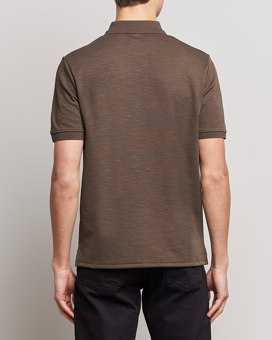 Uomini | Polo | Lyle & Scott | Chunky Slub Pique Polo Form Green