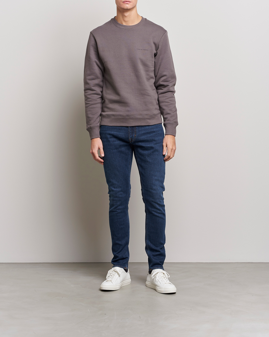Uomini | Maglieria | Tiger of Sweden | Emerson Cotton Sweatshirt Ash Grey