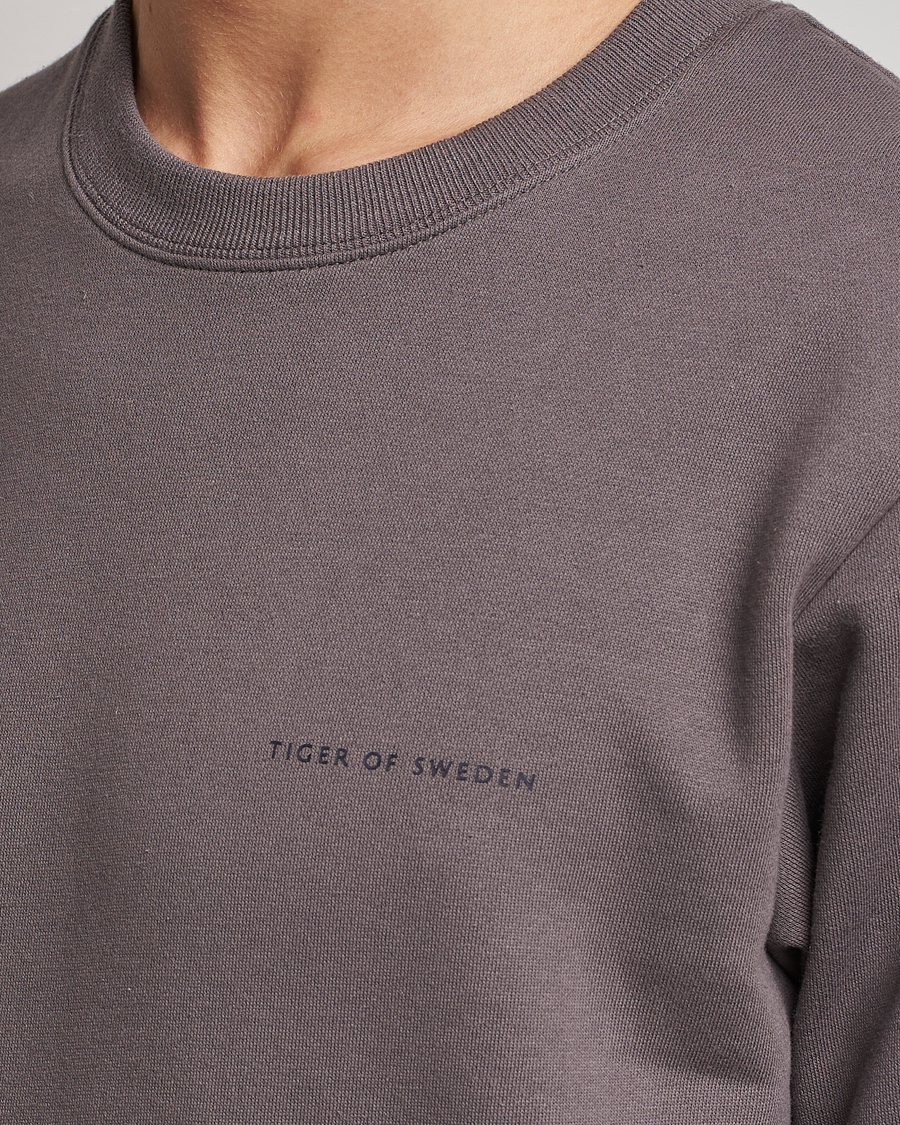 Uomini | Maglieria | Tiger of Sweden | Emerson Cotton Sweatshirt Ash Grey
