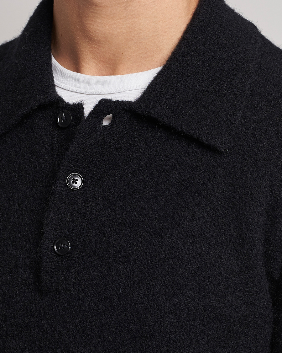 Uomini | Maglieria | Tiger of Sweden | Taylen Alpacka Knitted Pique Black