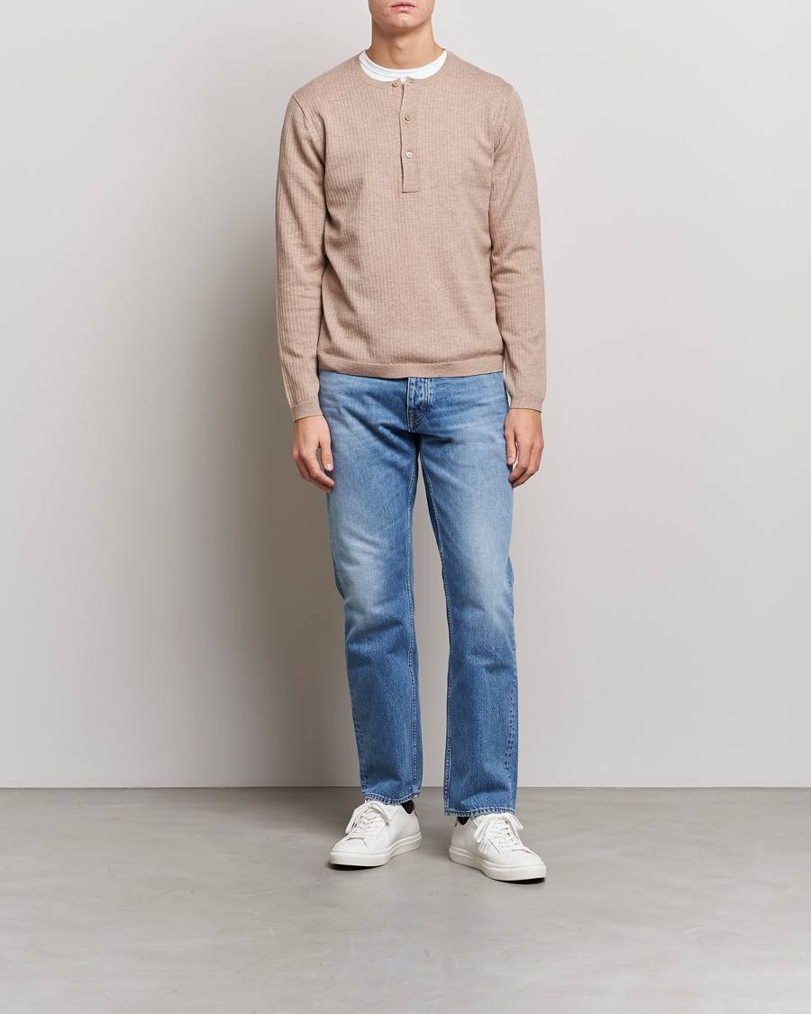 Uomini | Maglieria | Tiger of Sweden | Nassau Cotton Wool Knitted Sweater Beigie Melange