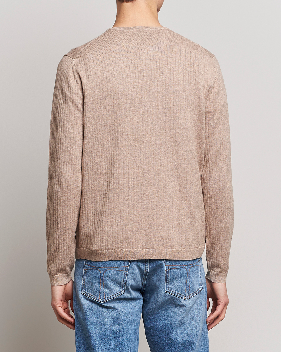 Uomini | Maglieria | Tiger of Sweden | Nassau Cotton Wool Knitted Sweater Beigie Melange