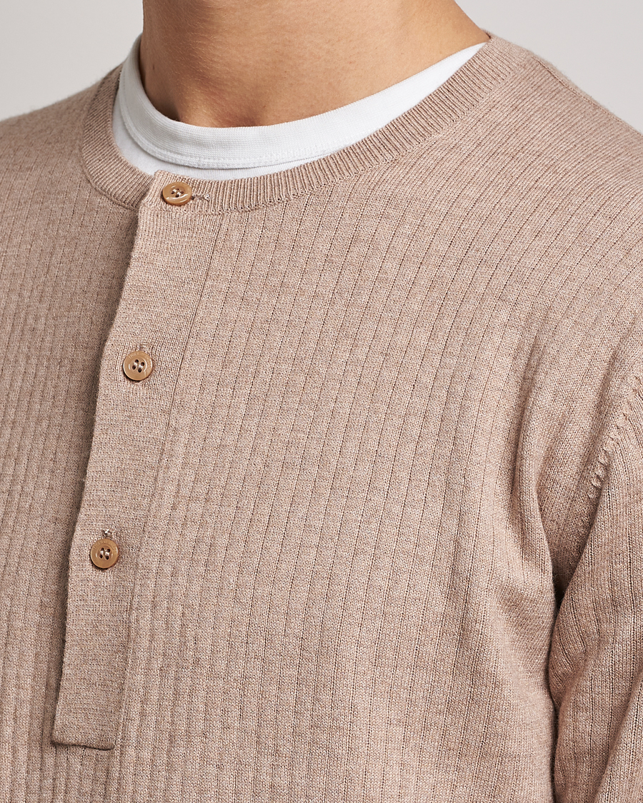 Uomini | Maglieria | Tiger of Sweden | Nassau Cotton Wool Knitted Sweater Beigie Melange