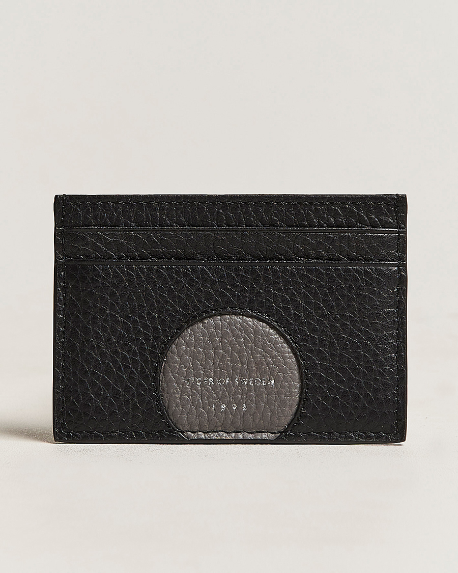 Uomini | Tiger of Sweden Wharf Cow Leather Cardholder Black | Tiger of Sweden | Wharf Cow Leather Cardholder Black