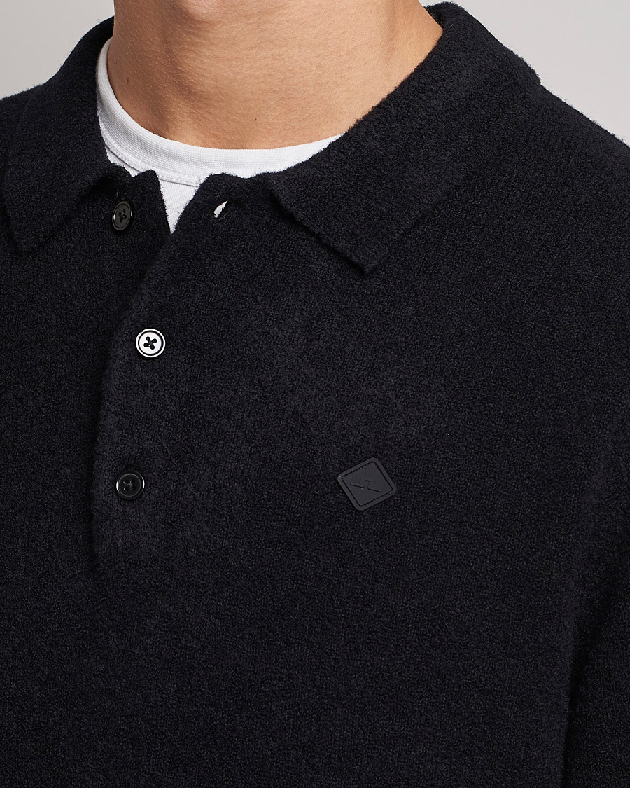 Uomini | Maglieria | J.Lindeberg | Yann Merino Logo PoloShirt Black