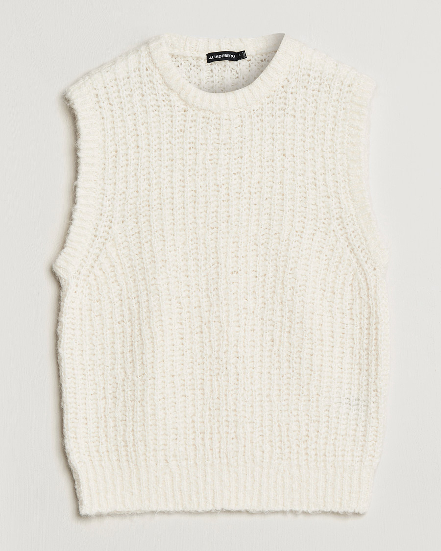Uomini | Maglieria | J.Lindeberg | Alfons Wool Slipover Cloud White