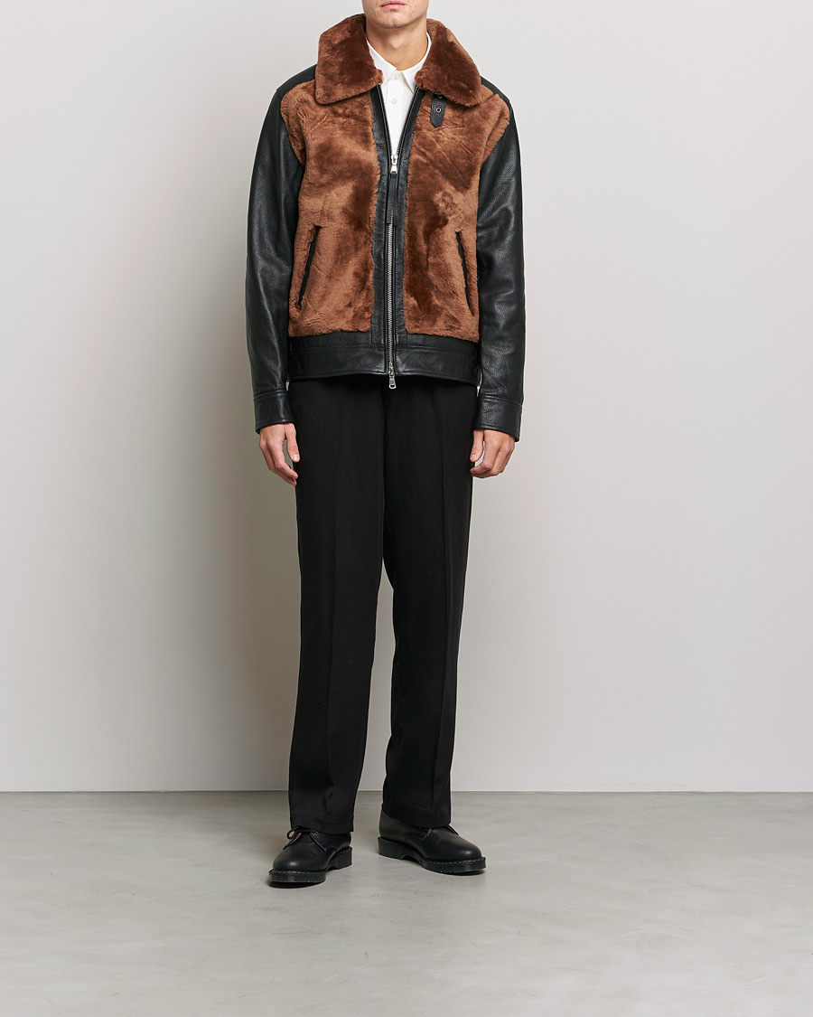 Uomini | Giacche | J.Lindeberg | Grizzly Sheepskin Leather Jacket Chipmunk