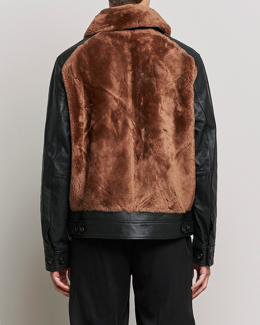 Uomini | Giacche | J.Lindeberg | Grizzly Sheepskin Leather Jacket Chipmunk