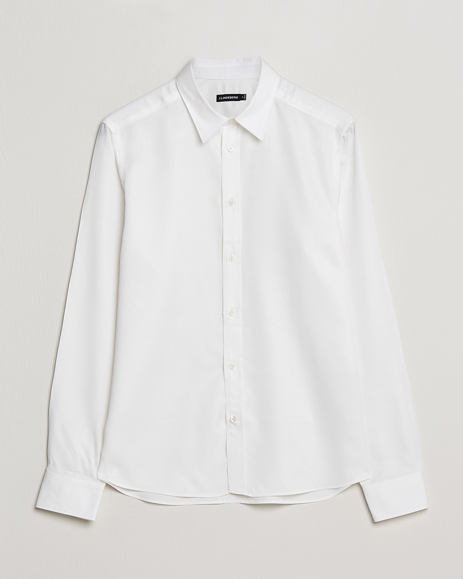 Uomini | Camicie | J.Lindeberg | Slim Fit Tencel Shirt Cloud White