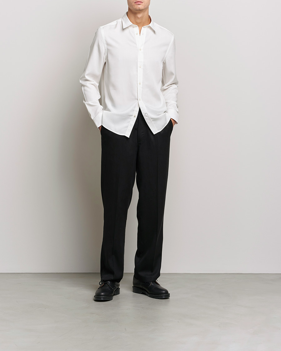 Uomini | Camicie | J.Lindeberg | Slim Fit Tencel Shirt Cloud White