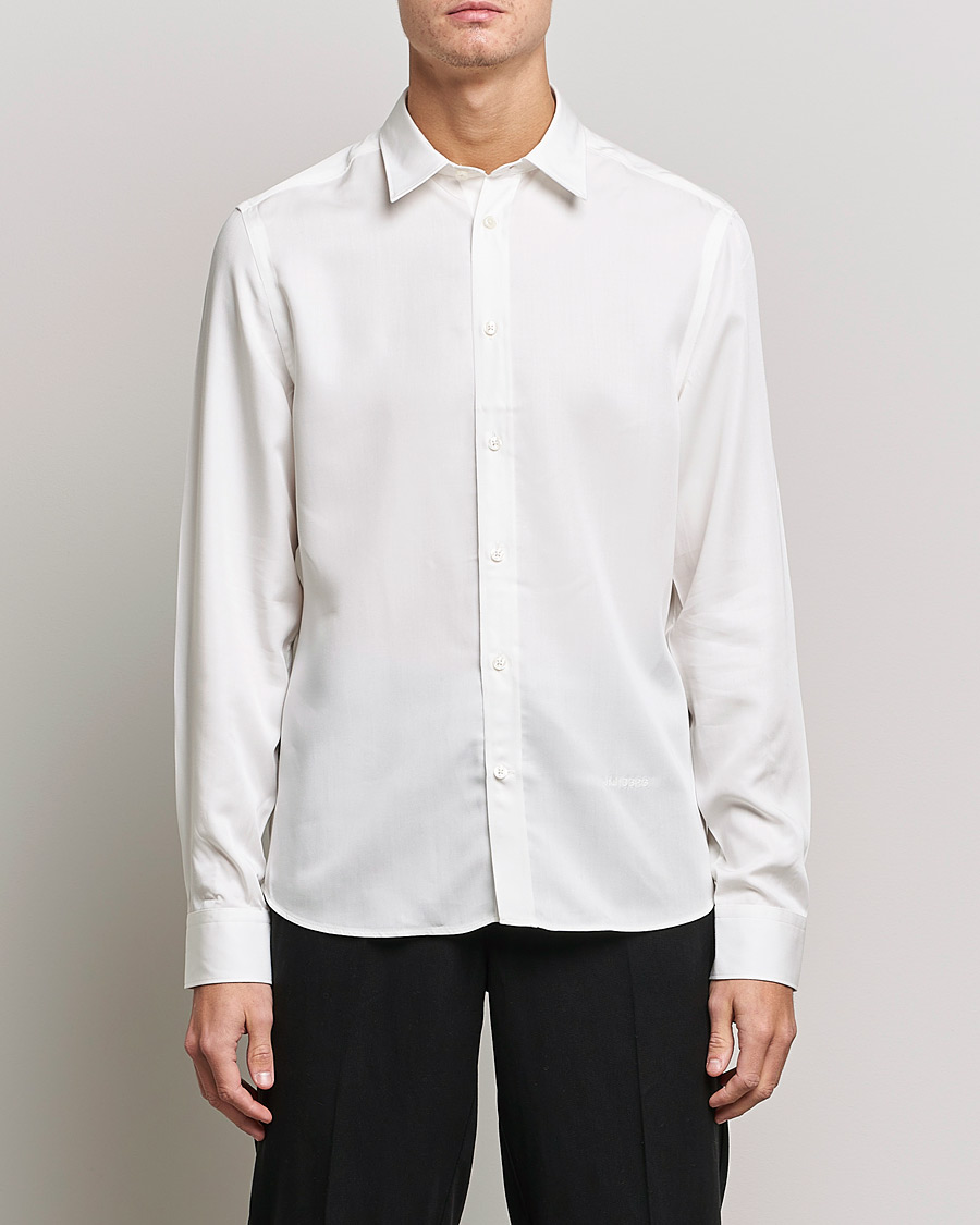 Uomini | Camicie | J.Lindeberg | Slim Fit Tencel Shirt Cloud White