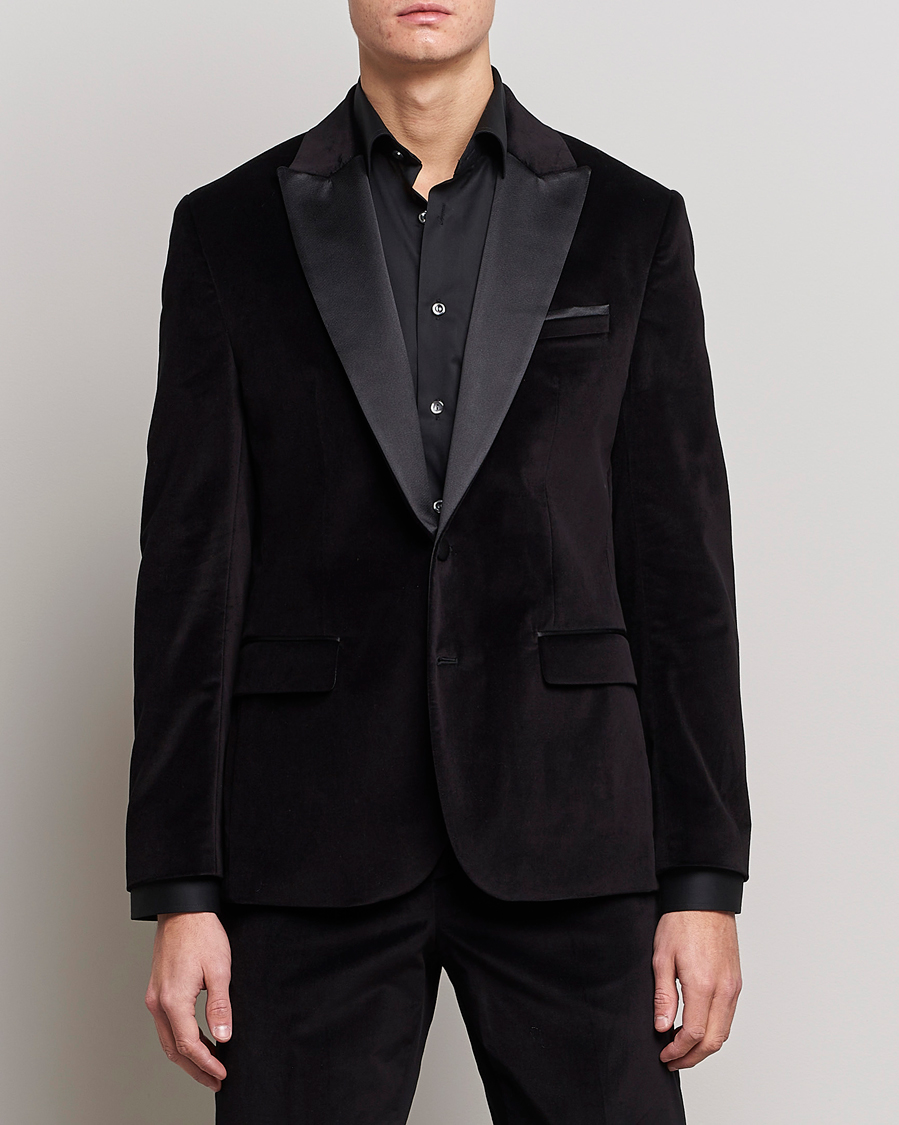 Uomini | Blazers | J.Lindeberg | Lenny Velvet Blazer Black
