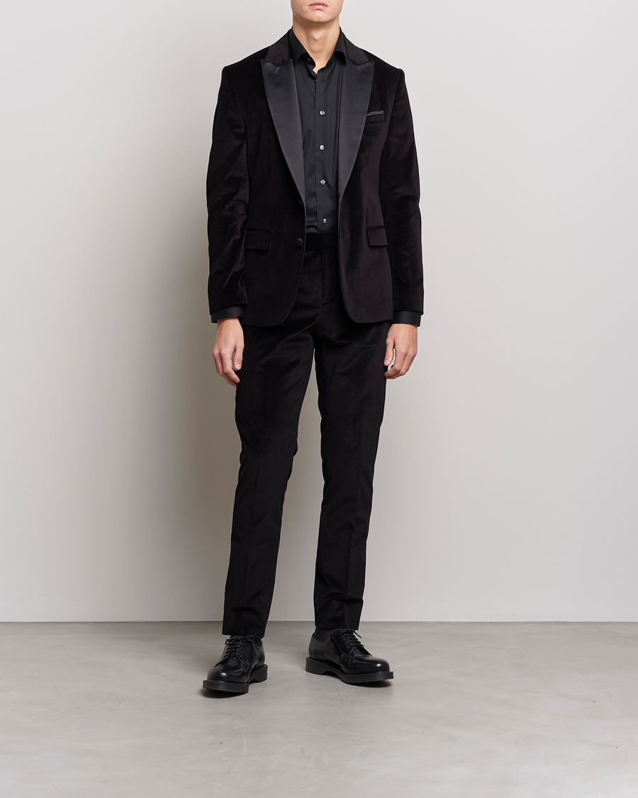 Uomini | Pantaloni | J.Lindeberg | Liam Velvet Trousers Black