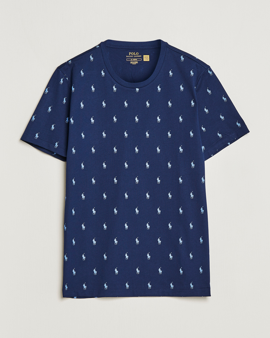 Uomini | T-shirt | Polo Ralph Lauren | Printed Pony Crew Neck T-Shirt Navy