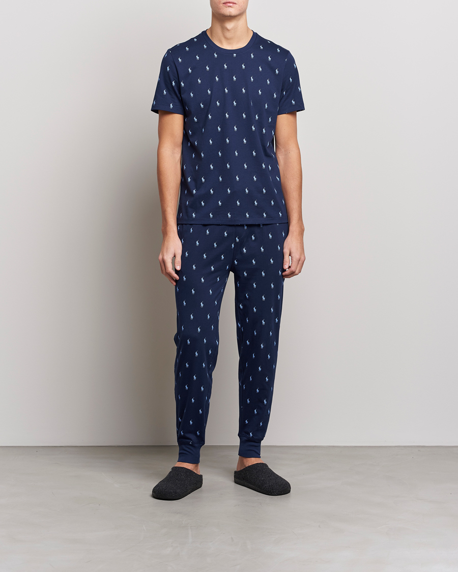 Uomini | T-shirt | Polo Ralph Lauren | Printed Pony Crew Neck T-Shirt Navy