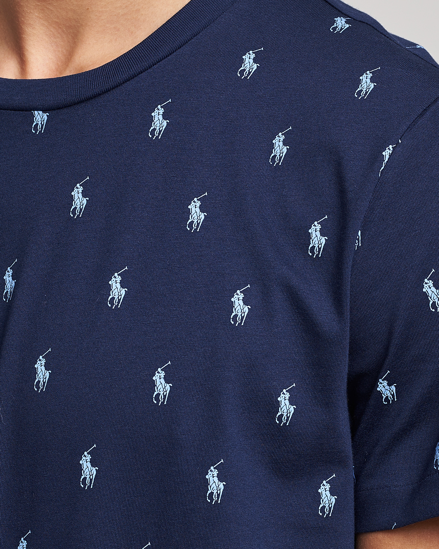 Uomini | T-shirt | Polo Ralph Lauren | Printed Pony Crew Neck T-Shirt Navy
