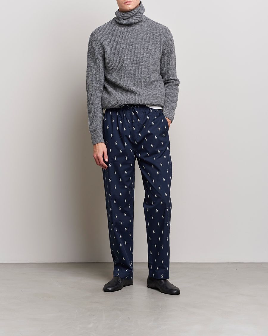 Uomini | Accappatoi & Pigiami | Polo Ralph Lauren | Cotton Printed Pony Pyjama Pants Navy